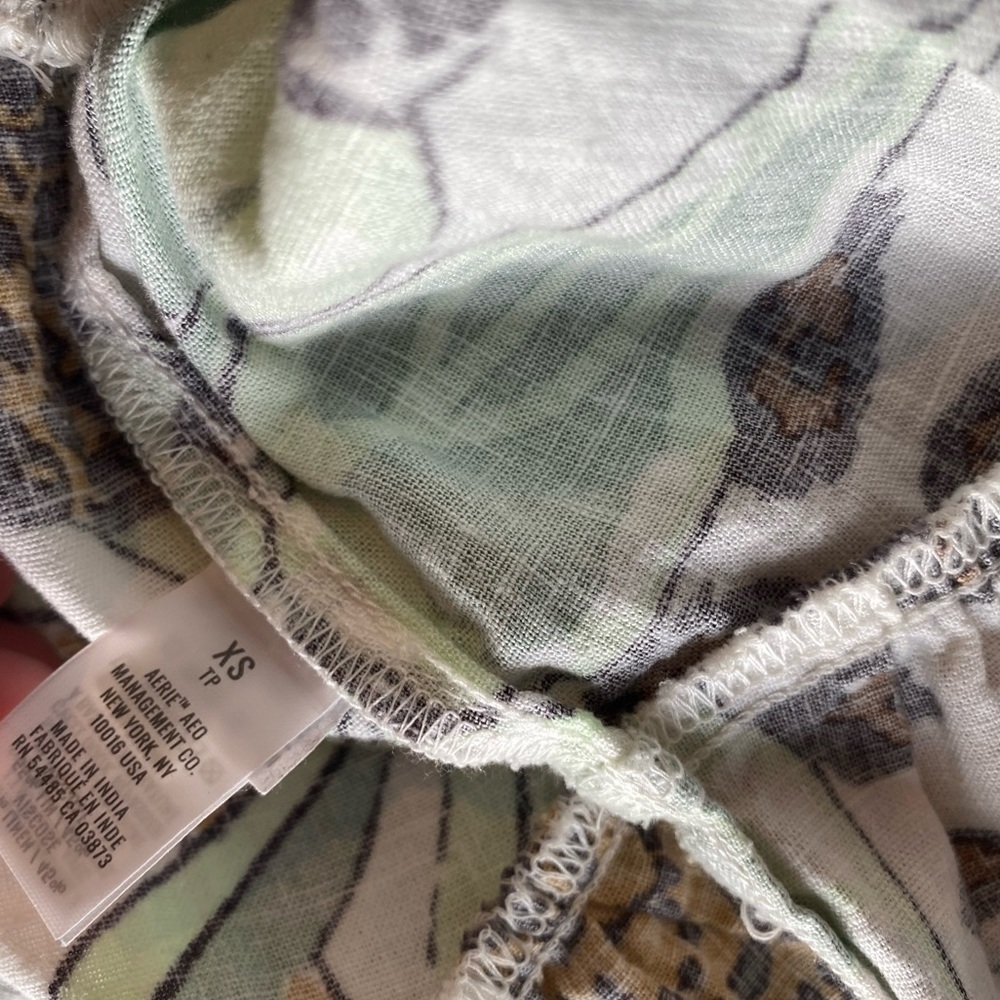 AERIE‎ animals Safari Zebra lion linen blend mini skirt. Size XS. NWT - Picture 11 of 12